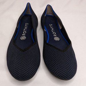 Rothy's Midnight Metallic Herringbone Flats 8.5